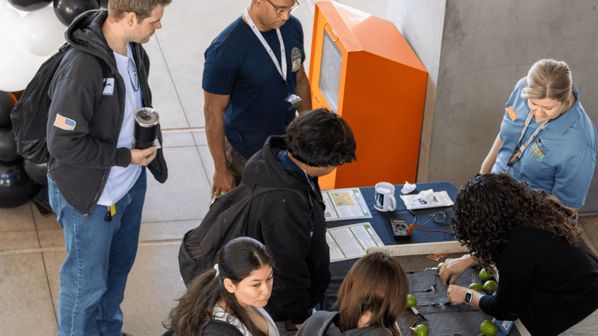 students at stem fair  students at stem fair