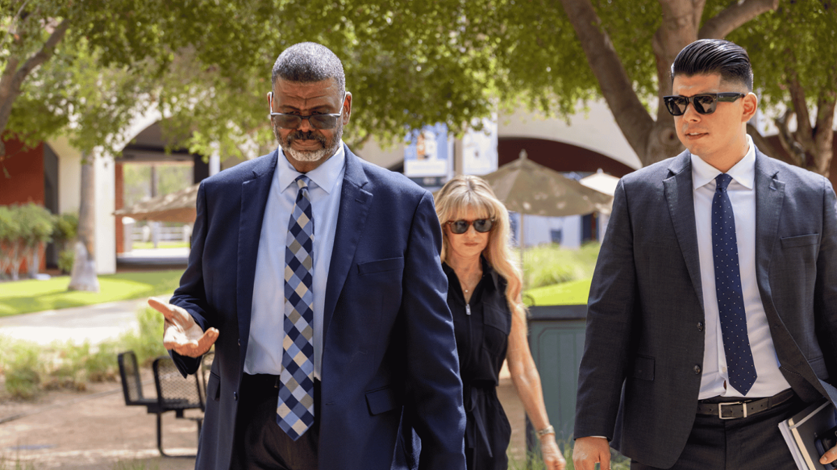 james and dr. bishop walking james and dr. bishop walking