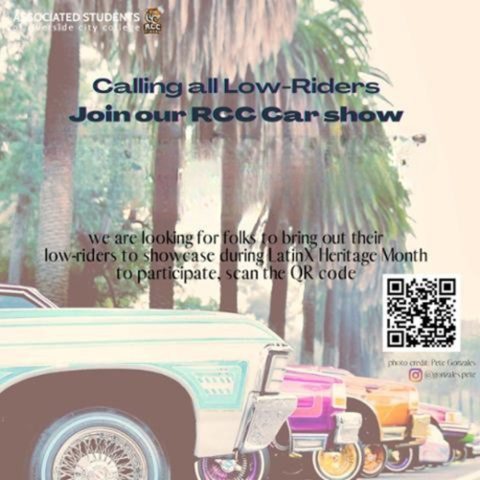 Low rider cars background with palmtrees