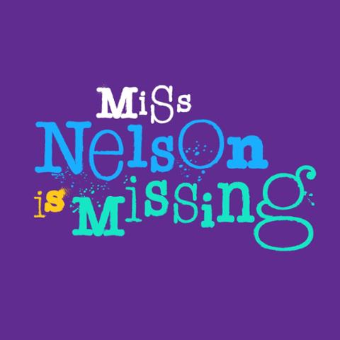 Cover image for Miss Nelson Is Missing! featuring the title in playful, colorful letters on a dark green background with whimsical typography and decorative dot accents.