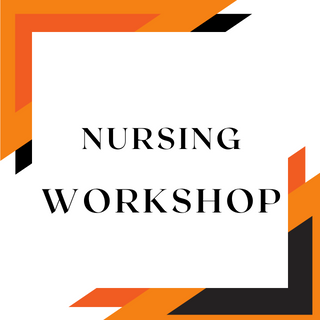Nursing logo with orange border