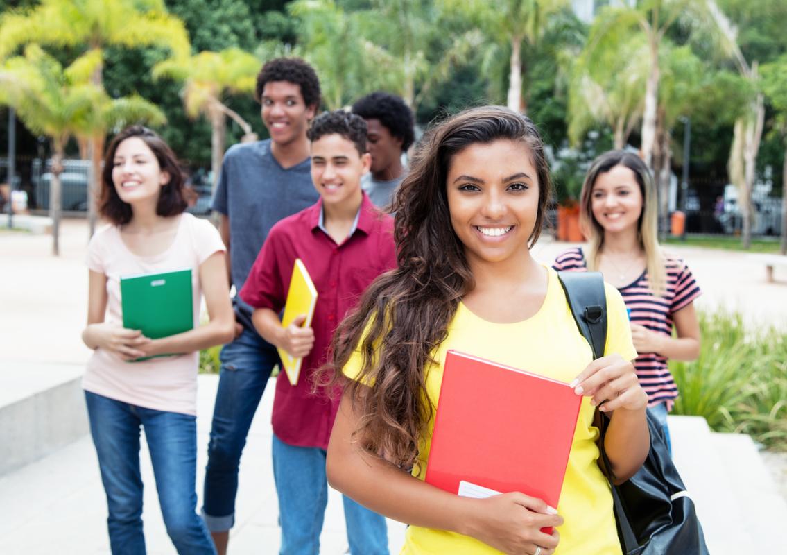 students smiling