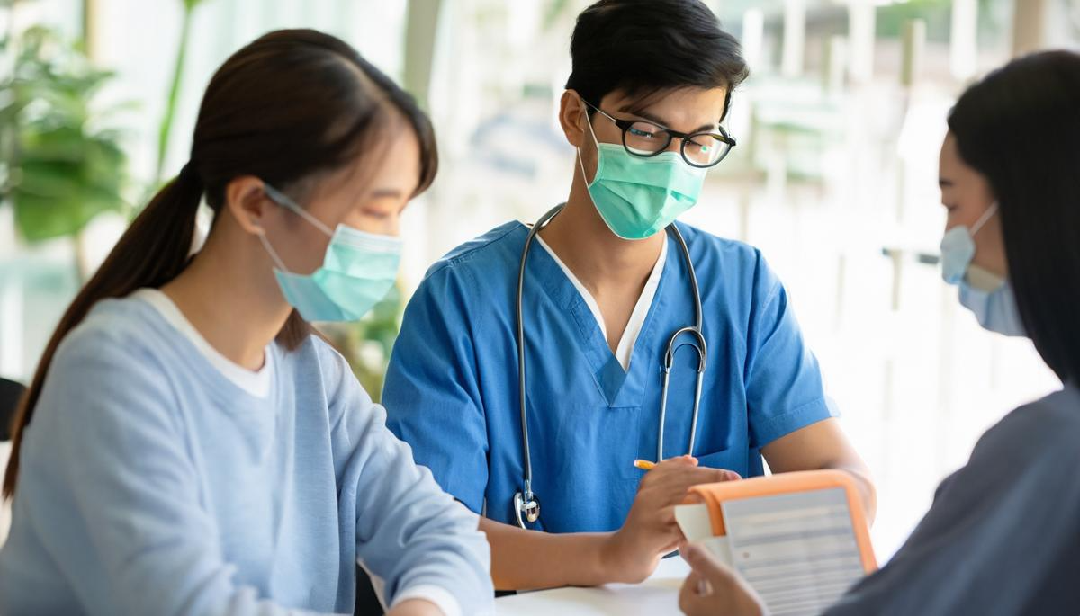 People in a health clinic. Physical Health Services